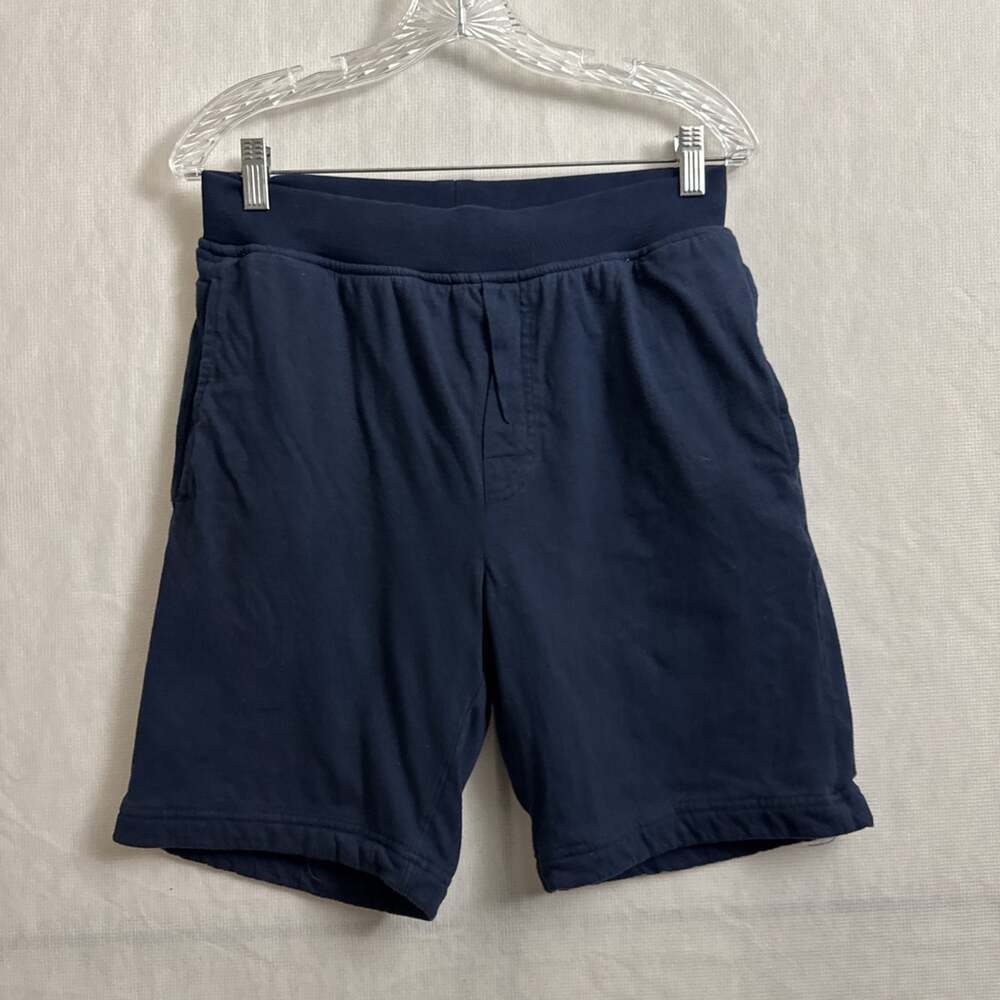 Dude Robe Men's Size S/M Dark Blue Terry Lined Drawstring Sweat Shorts